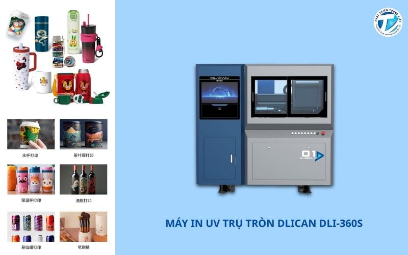 Máy in gốm sứ - Máy in UV Dlican trụ tròn 